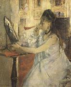 Berthe Morisot Young Woman Powdering Herself (mk09) oil painting picture wholesale